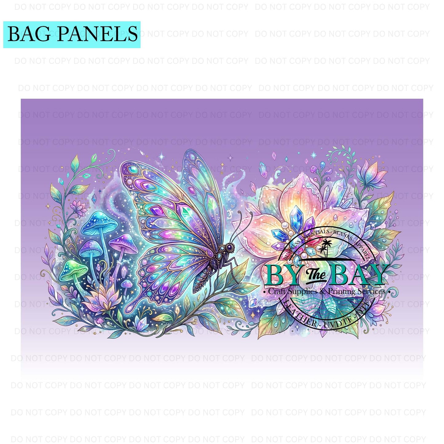 Crystal Butterfly  Bag Panel (Various Sizes)