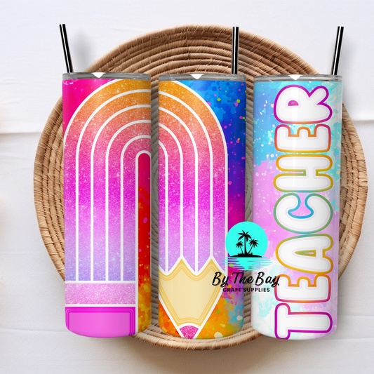 Teacher large pencil Variety 20oz Tumbler SUB PRINT