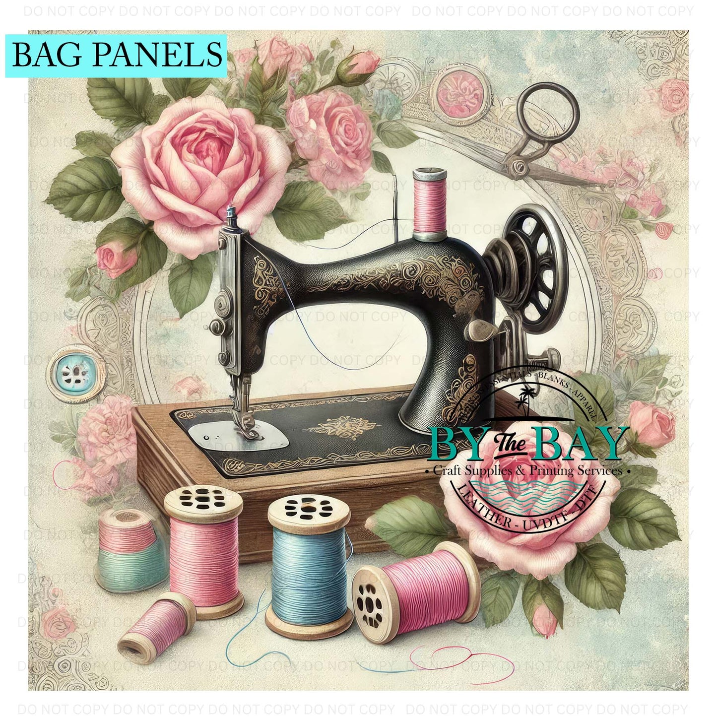 Vintage Sewing Machine 06 Bag Panel