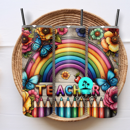 Teacher rainbow pencil Variety 20oz Tumbler SUB PRINT