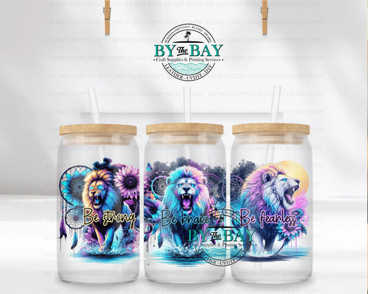 Lion be strong 16oz UVDTF Wrap