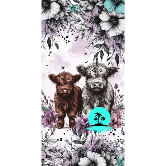 Highland cow duo Gym Towel