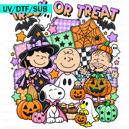Trick or Treat Peanuts DTF/UVDTF/SUB