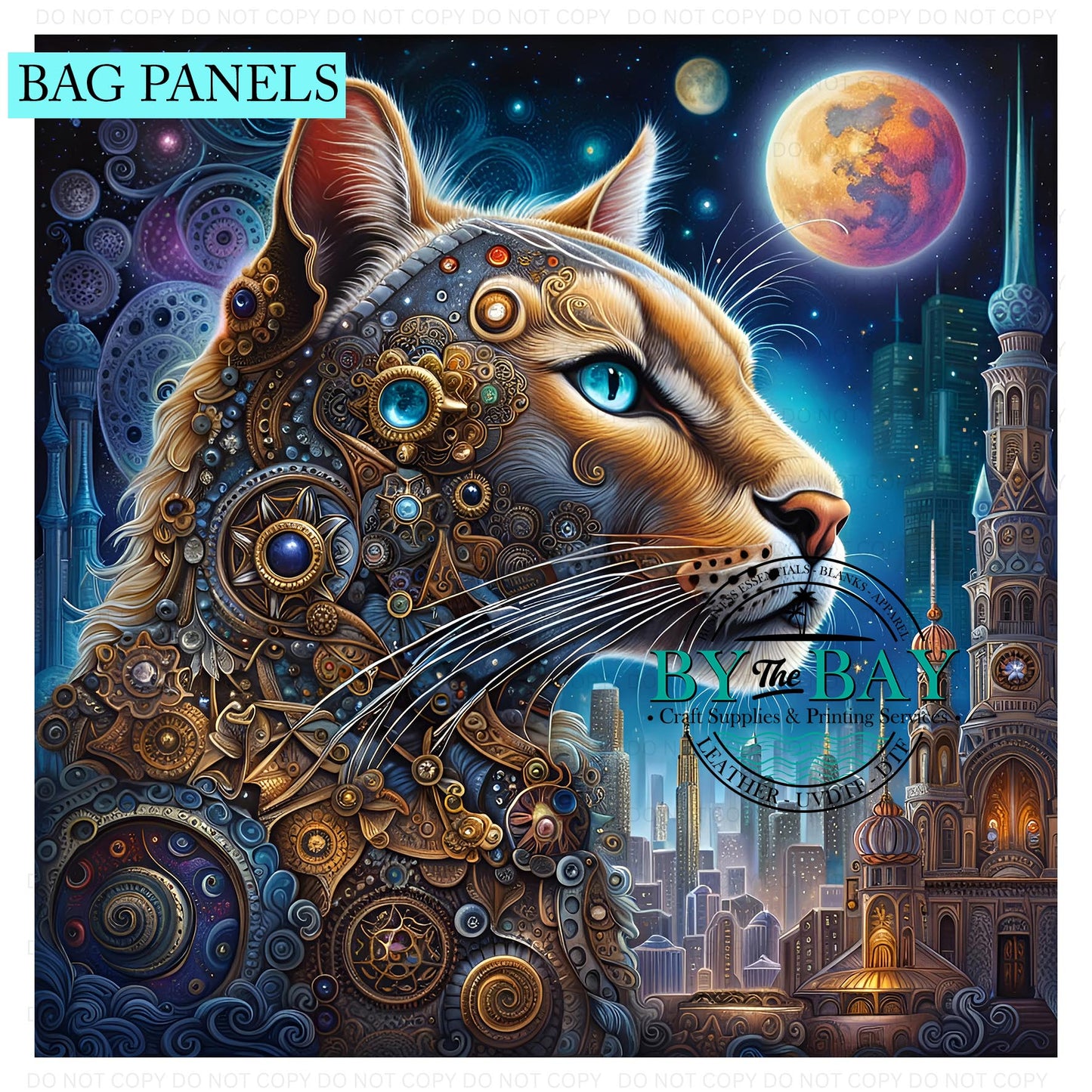 Steampunk Cat Bag Panel