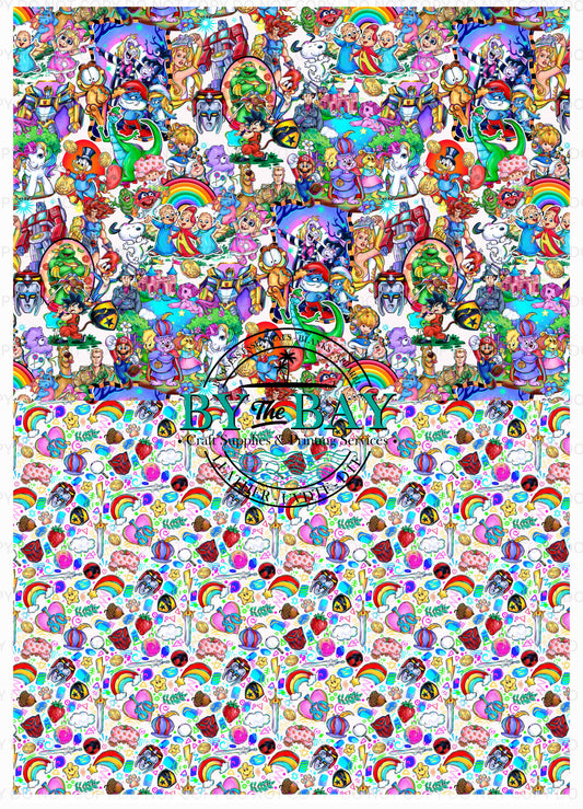 80s Mashup A4 Split Design Sheet