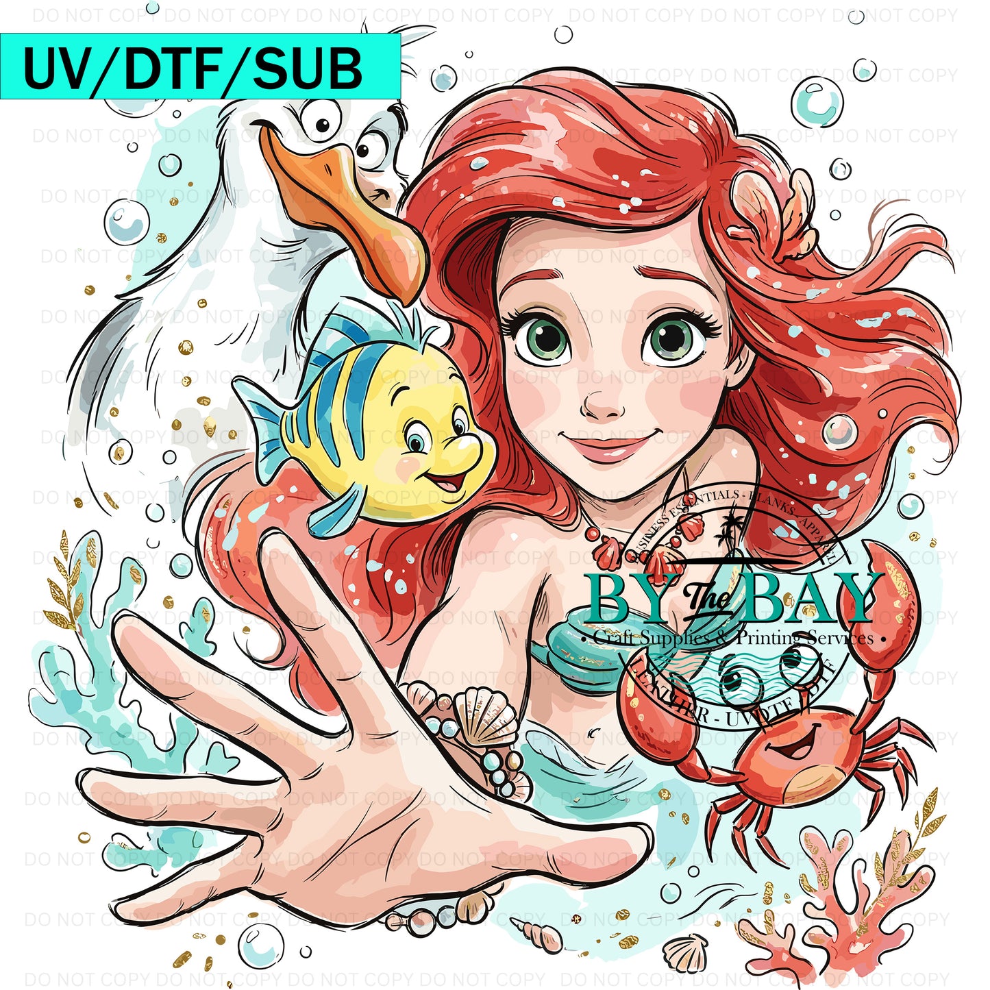 Mermaid Princess 02 UVDTF/DTF/SUB