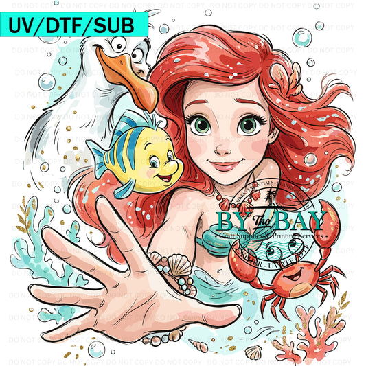 Mermaid Princess 02 UVDTF/DTF/SUB