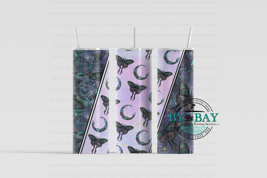 Moonlit moths purple 20oz Sublimation Print