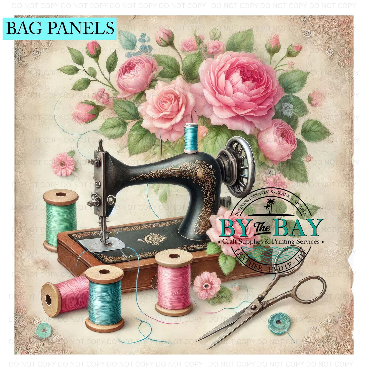 Vintage Sewing Machine 01 Bag Panel