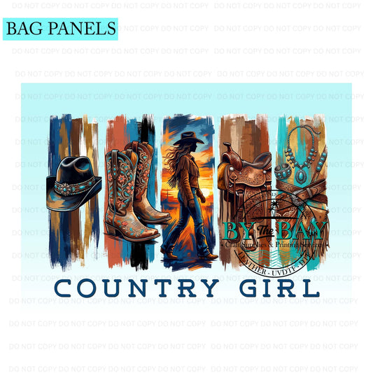 Country Girl  Bag Panel (Various Sizes)