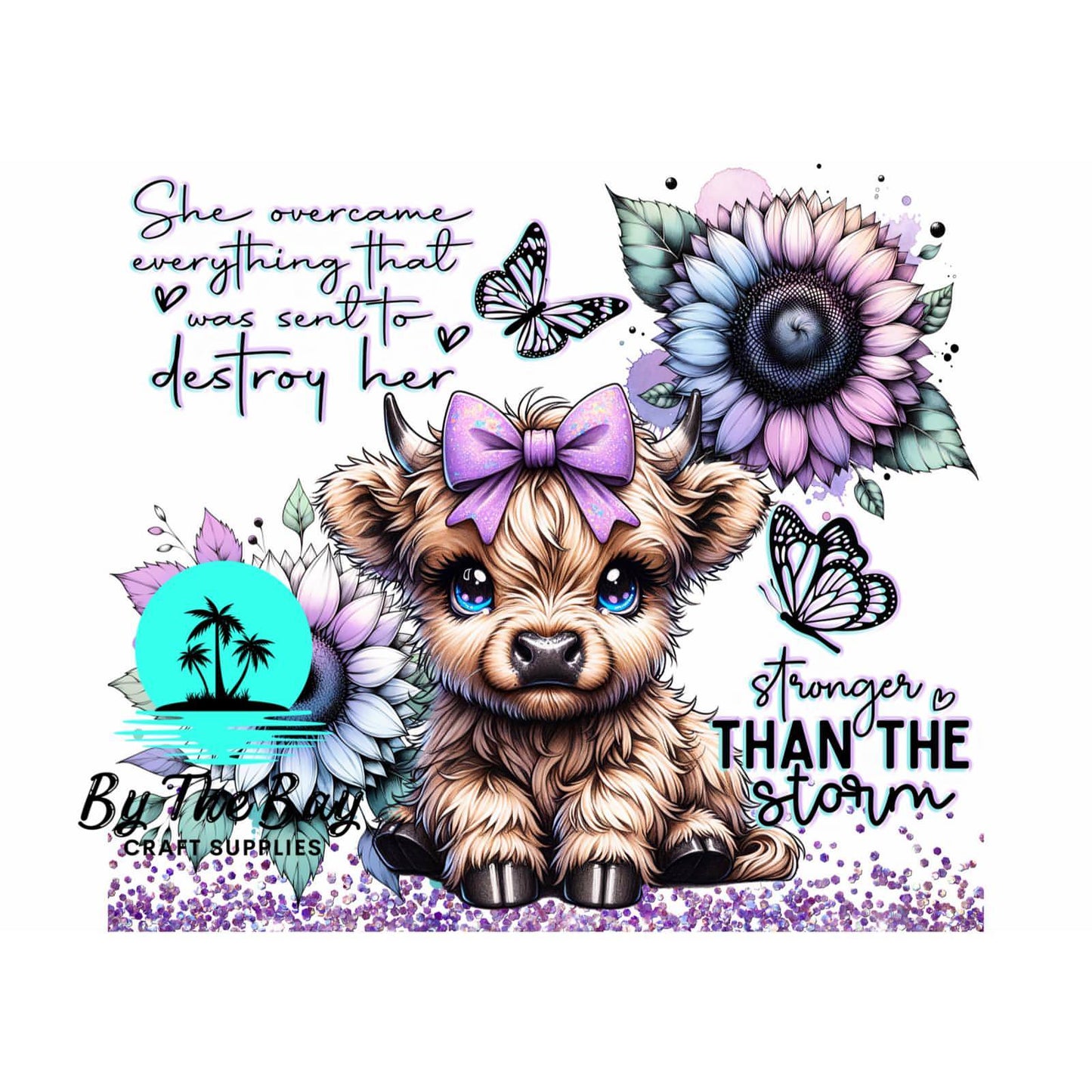 Stronger than the storm, highland cow