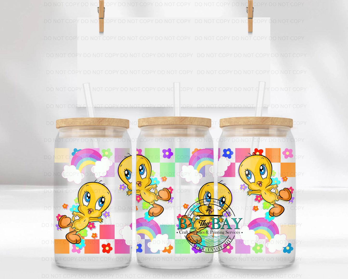 Checker Tweet 16oz UVDTF Wrap