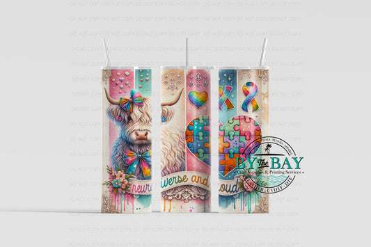 Neurodiverse Cow 20oz Sublimation Print
