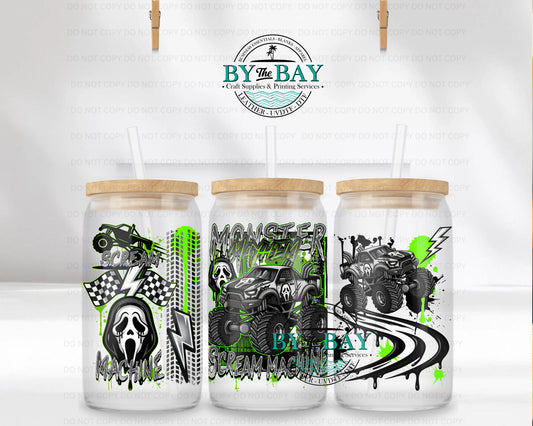 Scream Monster Truck 16oz UVDTF Wrap