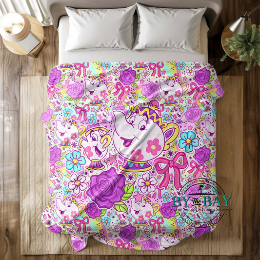 Teapots Squish Minky Blankets (Various Sizes)