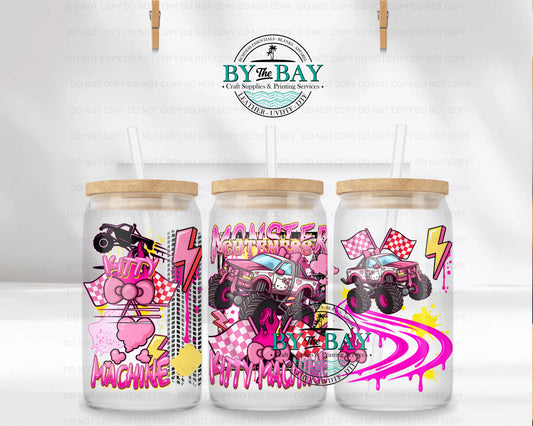 Monster Kitty Trucks 16oz UVDTF Wrap