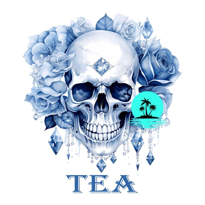 Sugar skull with diamonds Tea/Coffee/Sugar uv decal