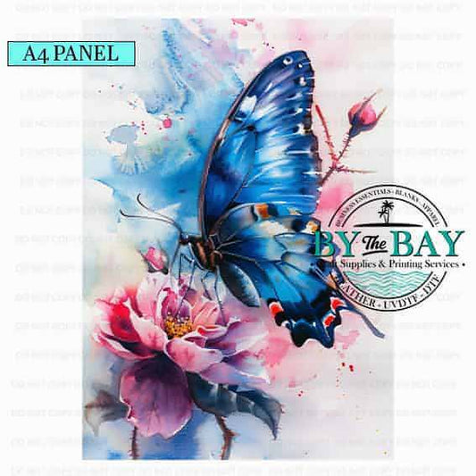 A4 Blue Butterflies Set