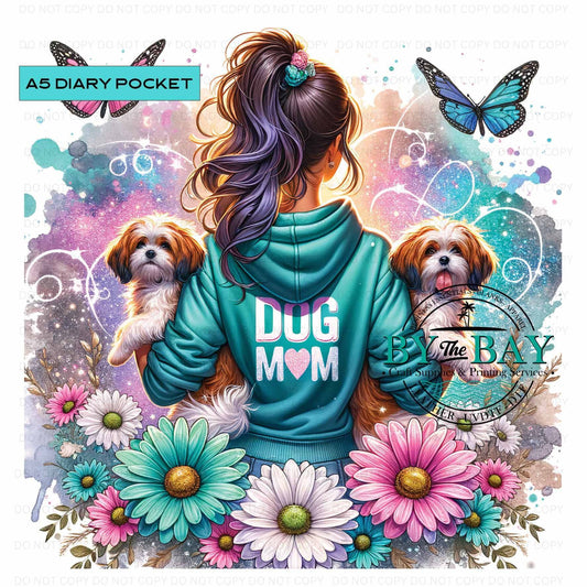 A5 Dog Mum Diary Front phone/pen pocket
