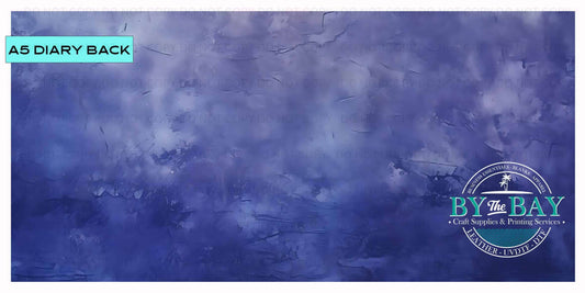 Grunge Blue A5 Diary Back