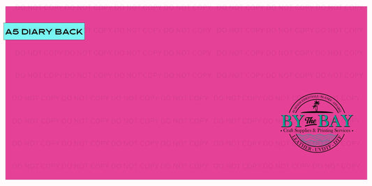 Hot Pink A5 Diary Back