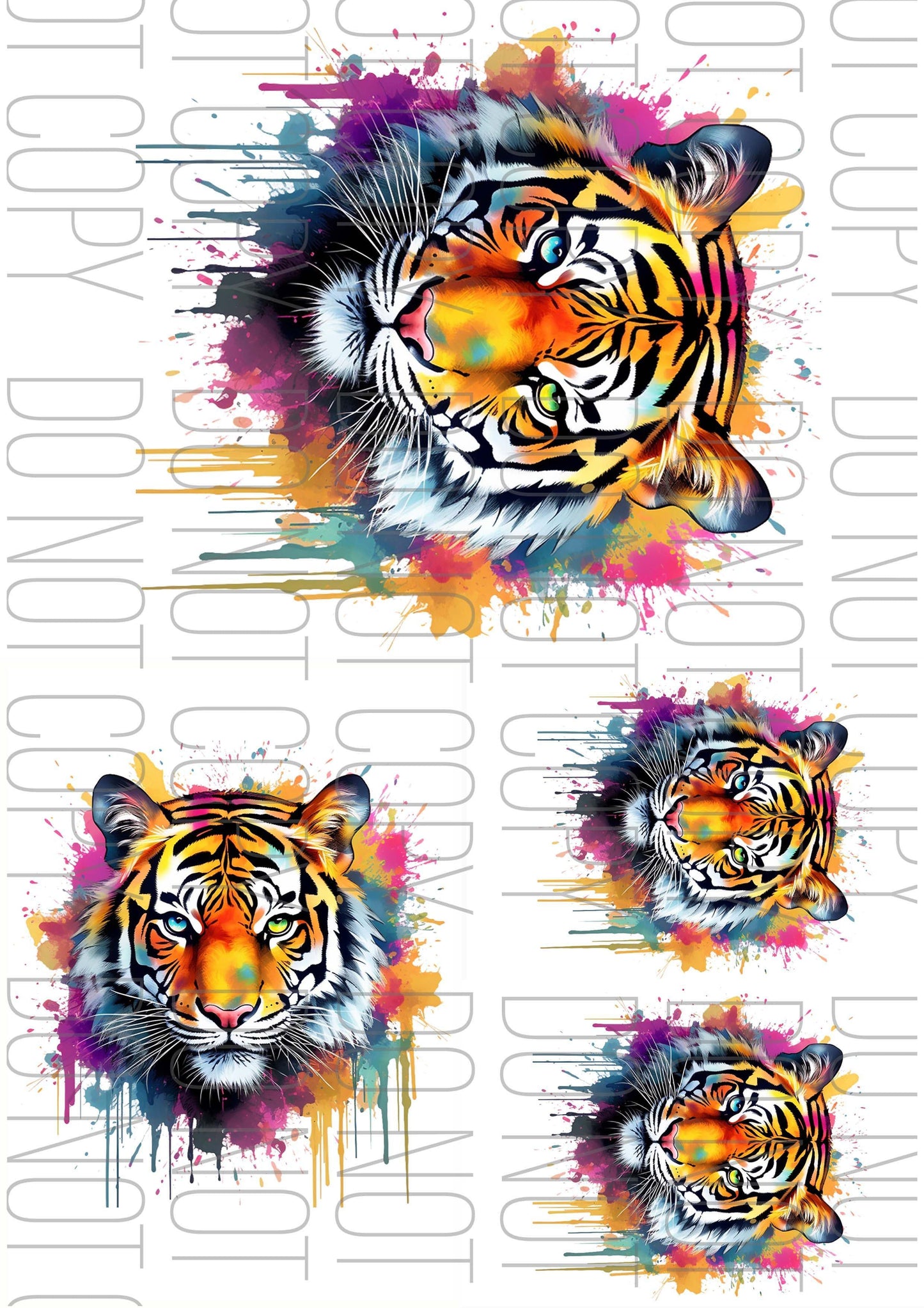 Watercolour Tiger (Various sizes)