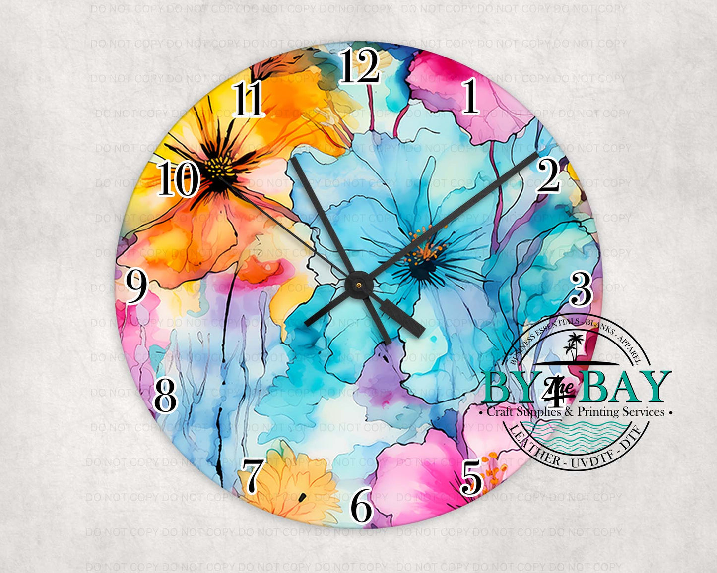 Alcohol Ink 01 Clock