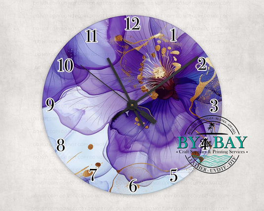 Alcohol Ink 02 Clock