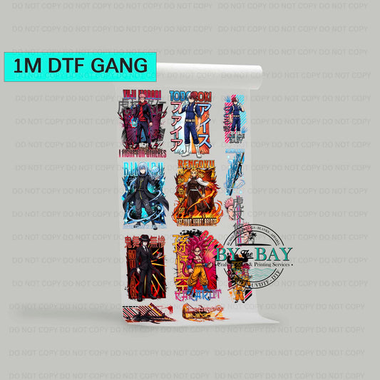 Anime 03 Pre-designed 1m DTF Gang Sheet