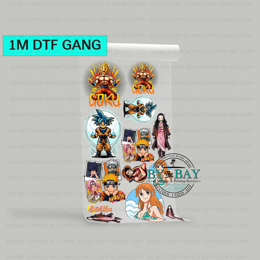 Anime Gang 2 Pre-designed 1m DTF Gang Sheet