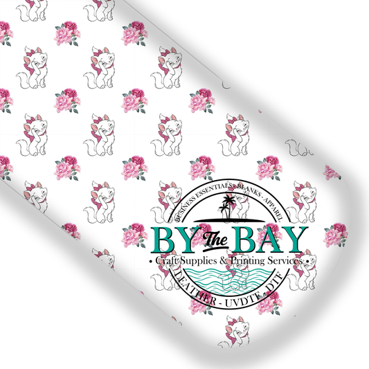 White cat floral