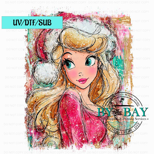 Princess AU Xmas UV/DTF/SUB Print