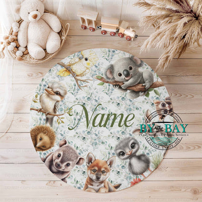 Personalised baby Aussie Animals Playmat (Various Sizes)