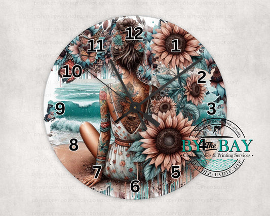 Beach Lady 03 Clock