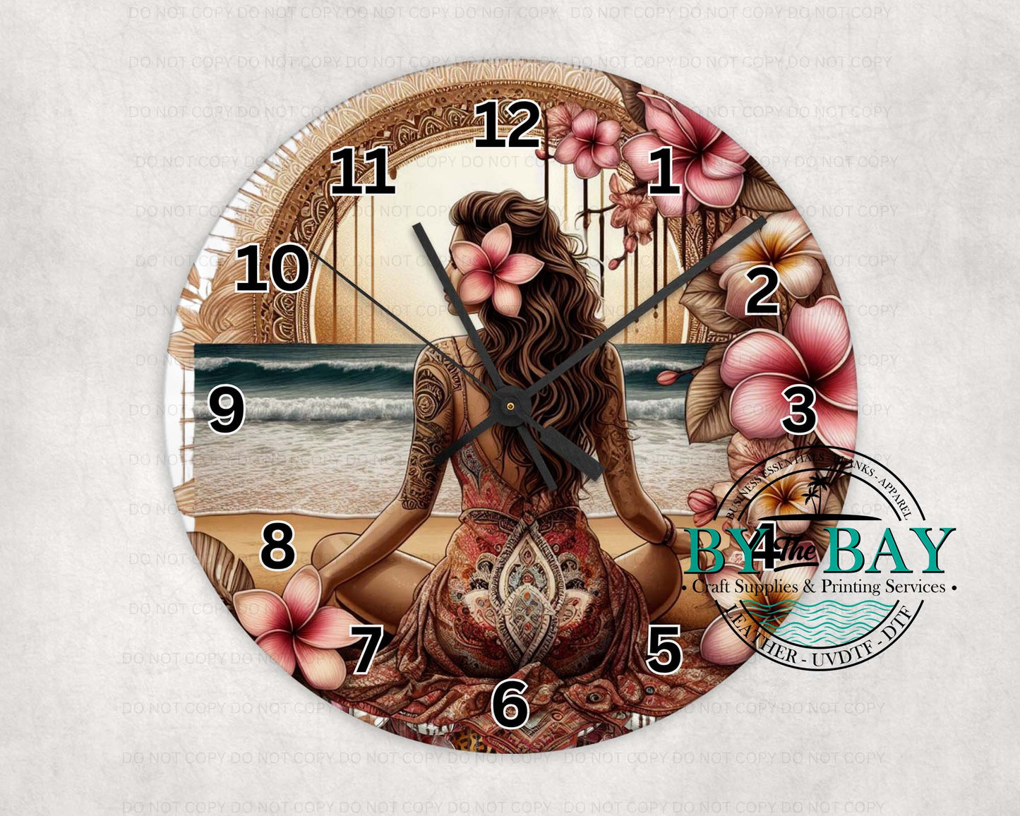 Beach Lady 05 Clock