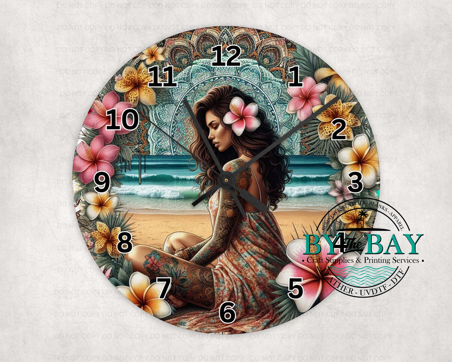 Beach Lady 08 Clock