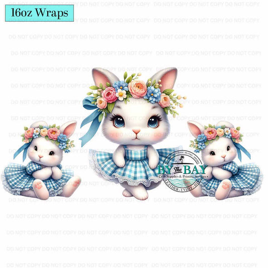 Blue Gingham Bunnies