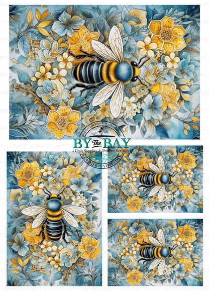 Blue Bee Panel (Various Sizes)