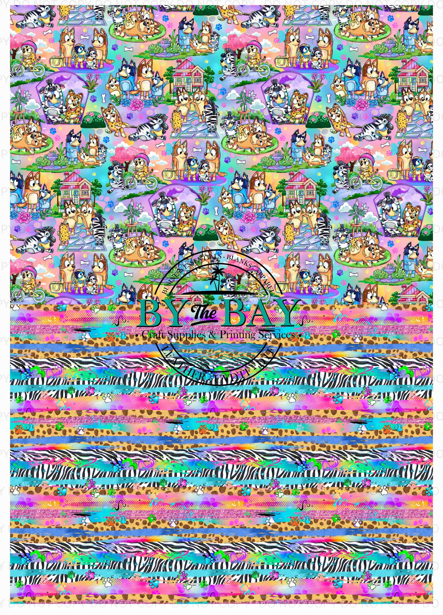 Blue Dog 2 A4 Split Design Sheet