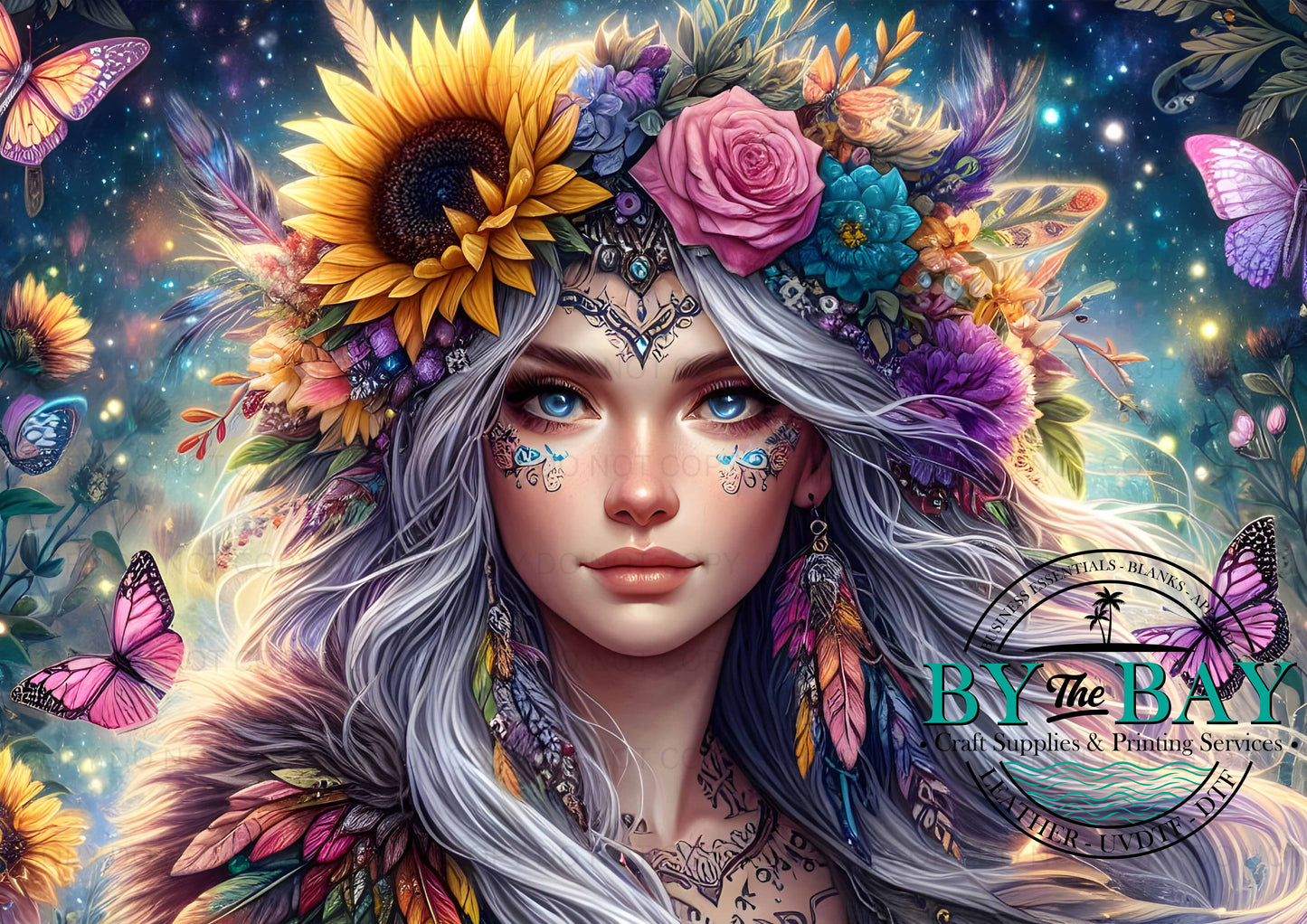 Blue Jewel Woman Bag Panel