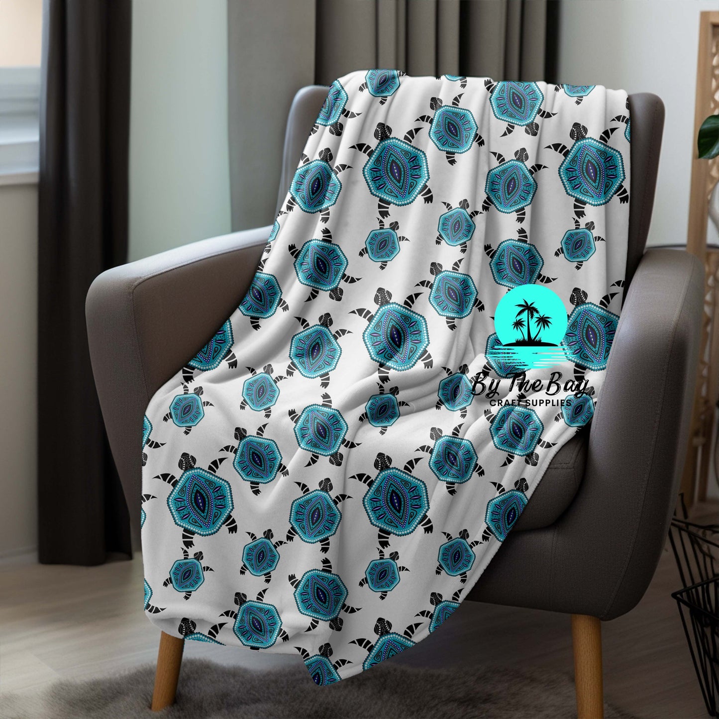 Blue Turtle Dot Blanket