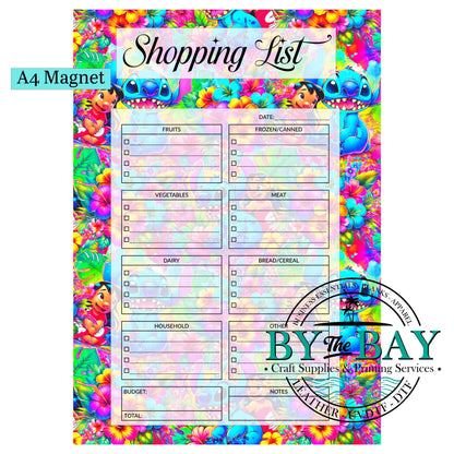Bright Alien A4 Shopping List Magnet