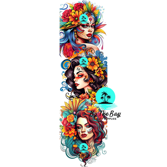 Colourful Tattoo Girls 1 Bookmark Decal