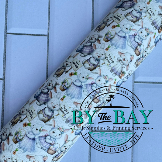 Happy Easter purple - DESTASH FAUX LEATHER ROLL