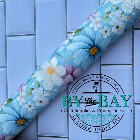Blue Florals - DESTASH FAUX LEATHER ROLL