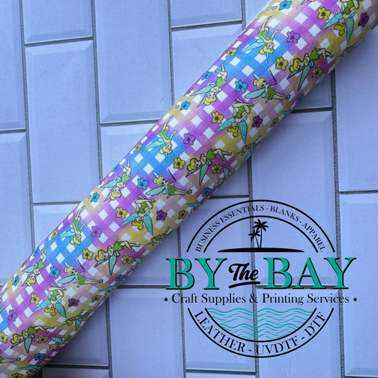 Check green fairy - DESTASH FAUX LEATHER ROLL