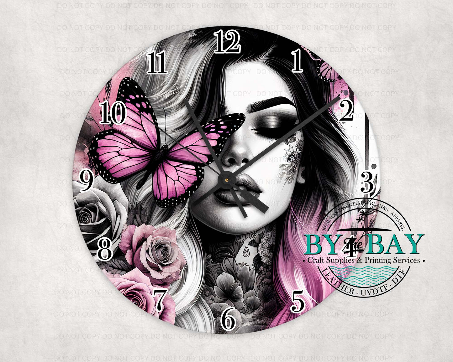 Butterfly Woman Clock