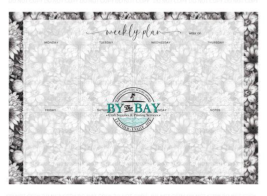 A3 Weekly Planners - BW Flowers