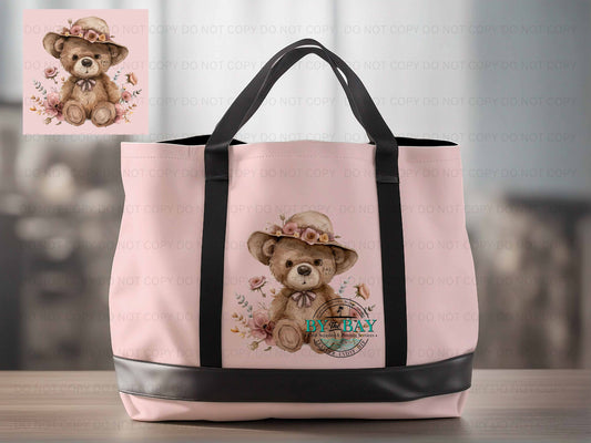 Bear with flowers