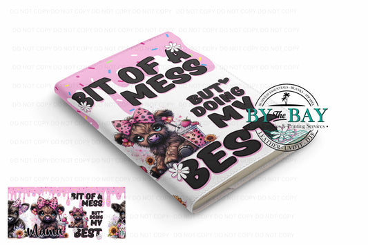 Bit of a mess - Ready made notepad Cover (Notepad & Pocket options available)